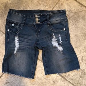 Distressed Jean Shorts